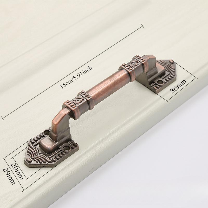 Europäischer antiker freiliegender Türgriff aus Aluminiumlegierung, Push-Pull-Türgriff für Möbel, Schränke, Schubladen, Kleiderschränke, Türbeschläge