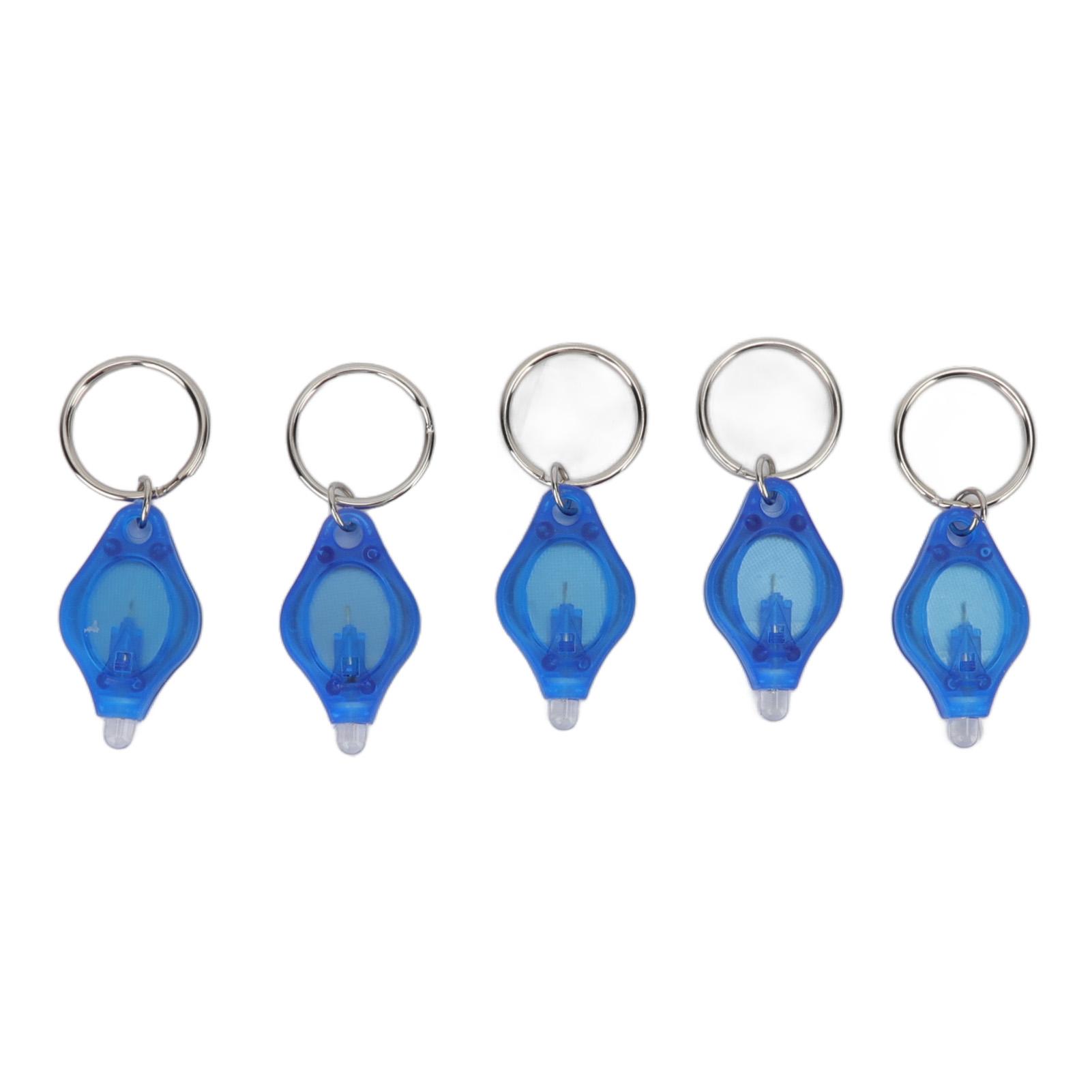 5 STÜCKE Mini LED Schlüsselanhänger Taschenlampe Tragbare Schlüsselring Taschenlampe für Schmuck Erkennen Weißes Licht