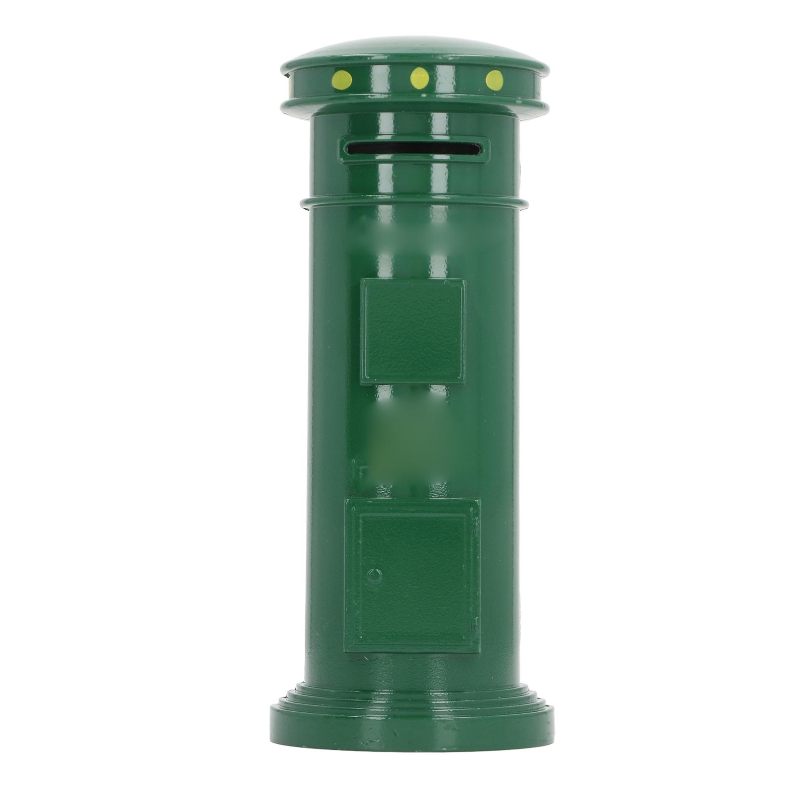 Briefkasten Spardose Vintage Realistisch Metall Dekoration Briefkasten Figuren Münzsparer für den Alltag grün