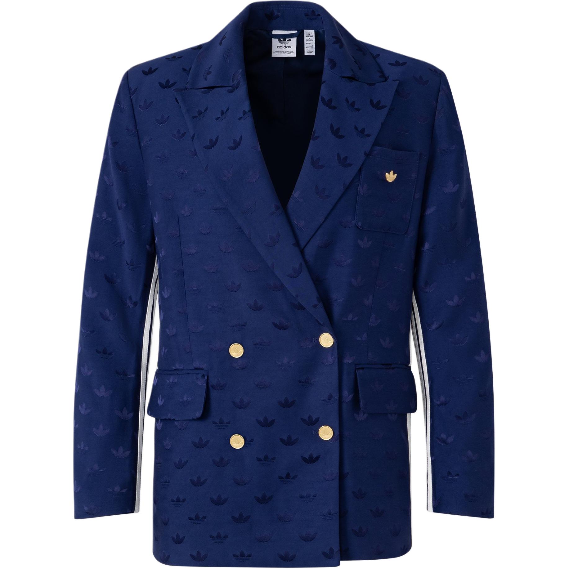 Adidas Originals Einfarbiges Logo Jacquard Freizeit-Trainingsanzug Damen Trainingsanzug Marineblau IX0935 S