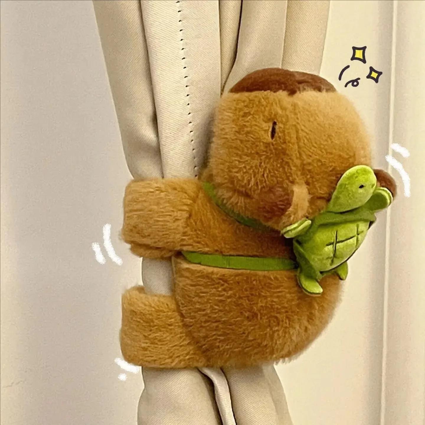 Neues 21cm Capybara Plüschtier Simulation Capibara Anime Flauschiges Spielzeug Niedliche Tiere Strandstil Stofftier Weihnachtsgeschenke für Kinder