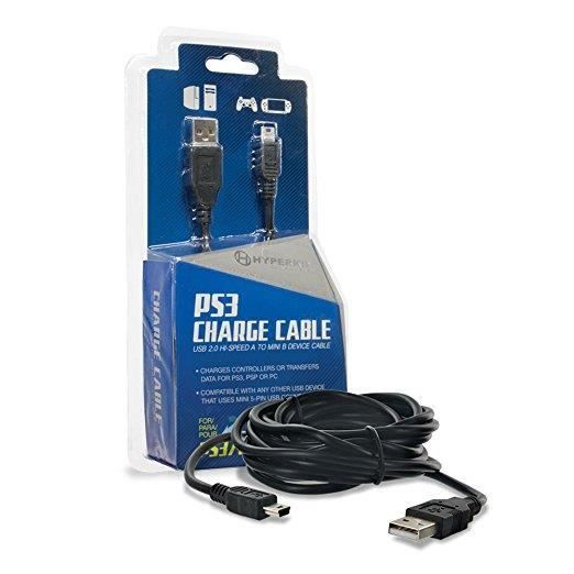 Ladekabel - Hyperk - 3m - USB-Mini - Kompatibel mit PS3/PSP - Neu in Blisterverpackung