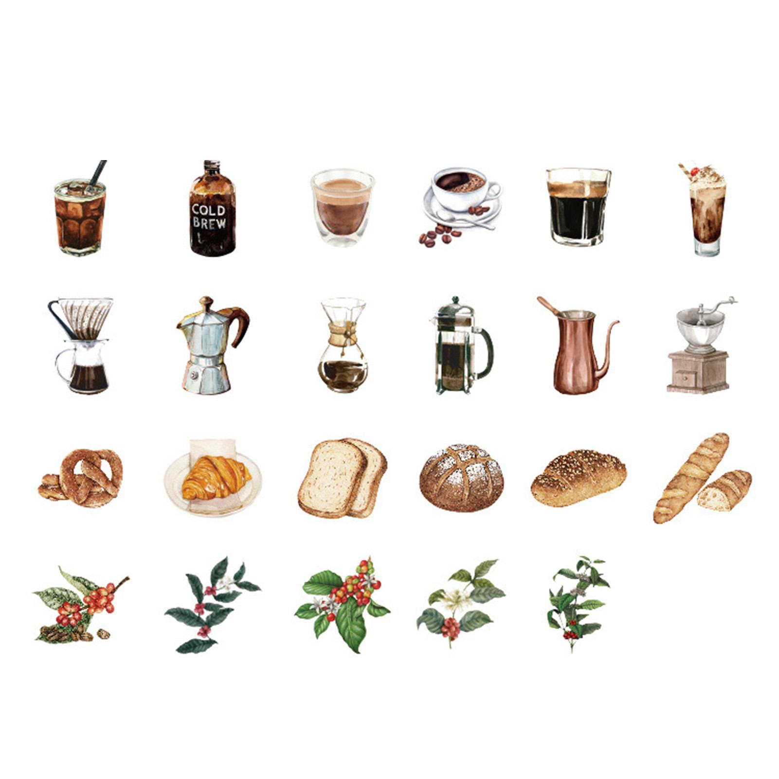 46 Stück Scrapbook-Sticker DIY Wasserdichte Selbstklebende Dekorative Sticker für Journale Fotoalbum