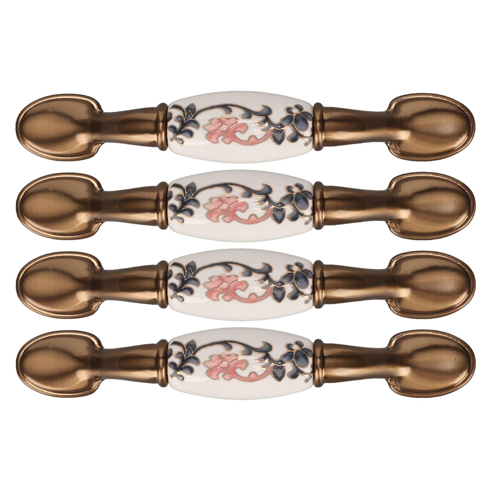 4 Sets Vintage Schrank Griffe Retro Einfache Keramik Zink-legierung Schublade Schrank Tür Hardware Zieht