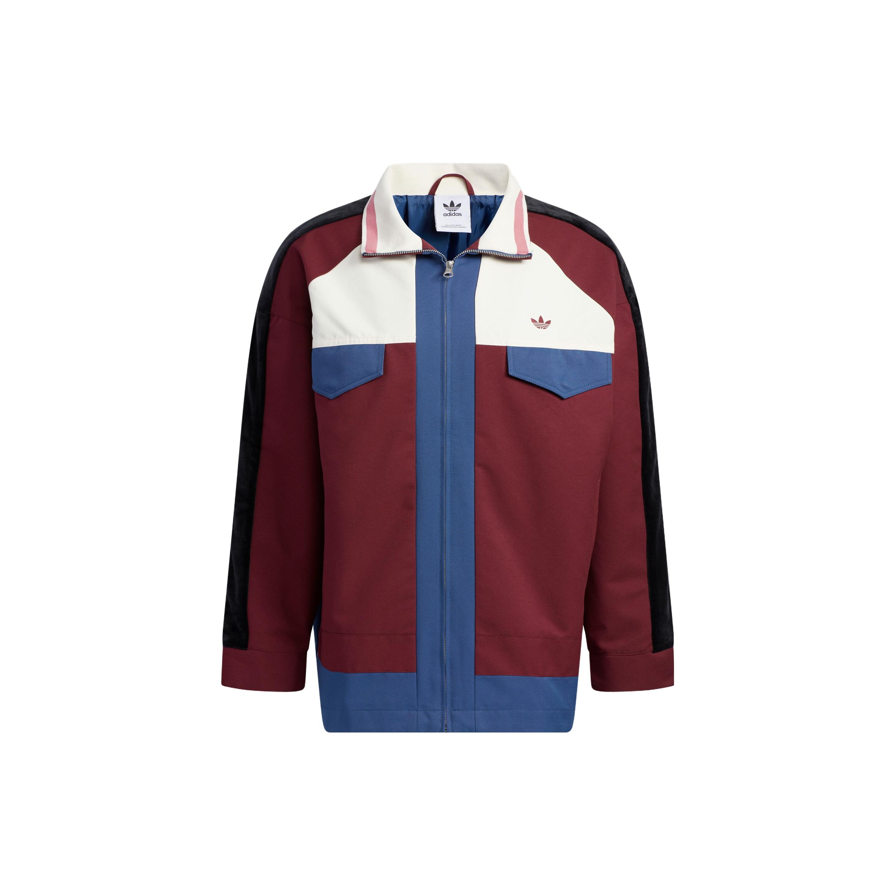 Adidas Originals Trefoil Anti-University Colorblock Jacke Herren Jacke Burgund HY7237 XS