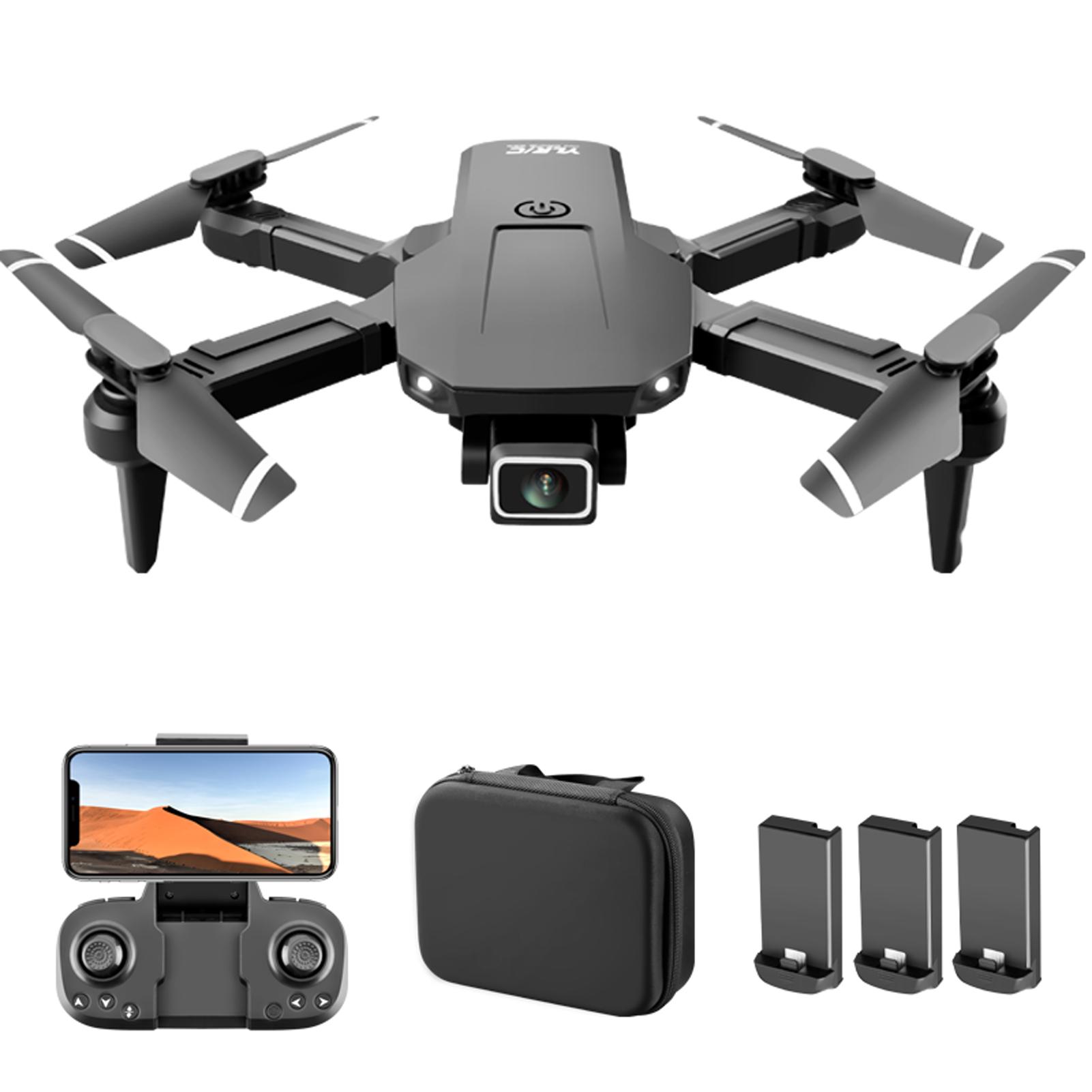 S68 RC Drohne mit Kamera 4K Wifi FPV Dual Kamera Drohne Mini Folding Quadcopter Spielzeug für Kinder mit 4K 3 batteries schwarz