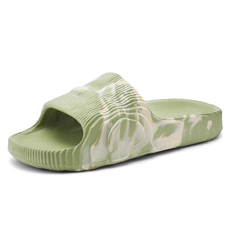 Adventure Slipper Original Herren Bequeme Hausschuhe Trainer Luxus Mann Strand Flip Flops Casua Herrenschuhe Leder Tennis 7 grün