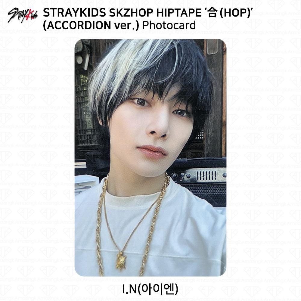 Stray Kids SKZHOP HIPTAPE HOP Akkordeon Offizielle Fotokarteneinheit Monochrom I.N - Accordion ver #2