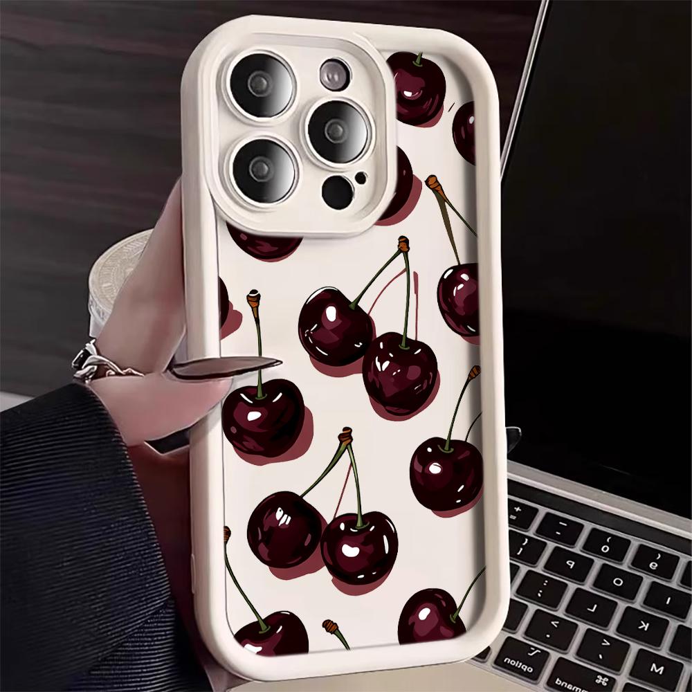 Luxus Dunkelkirsche Für iPhone 16 15 14 7 8 Plus XS XR X Handyhülle Für iPhone 17 16 15 14 13 12 11 Pro Max Stoßfeste Coques iPhone 16 Pro Max