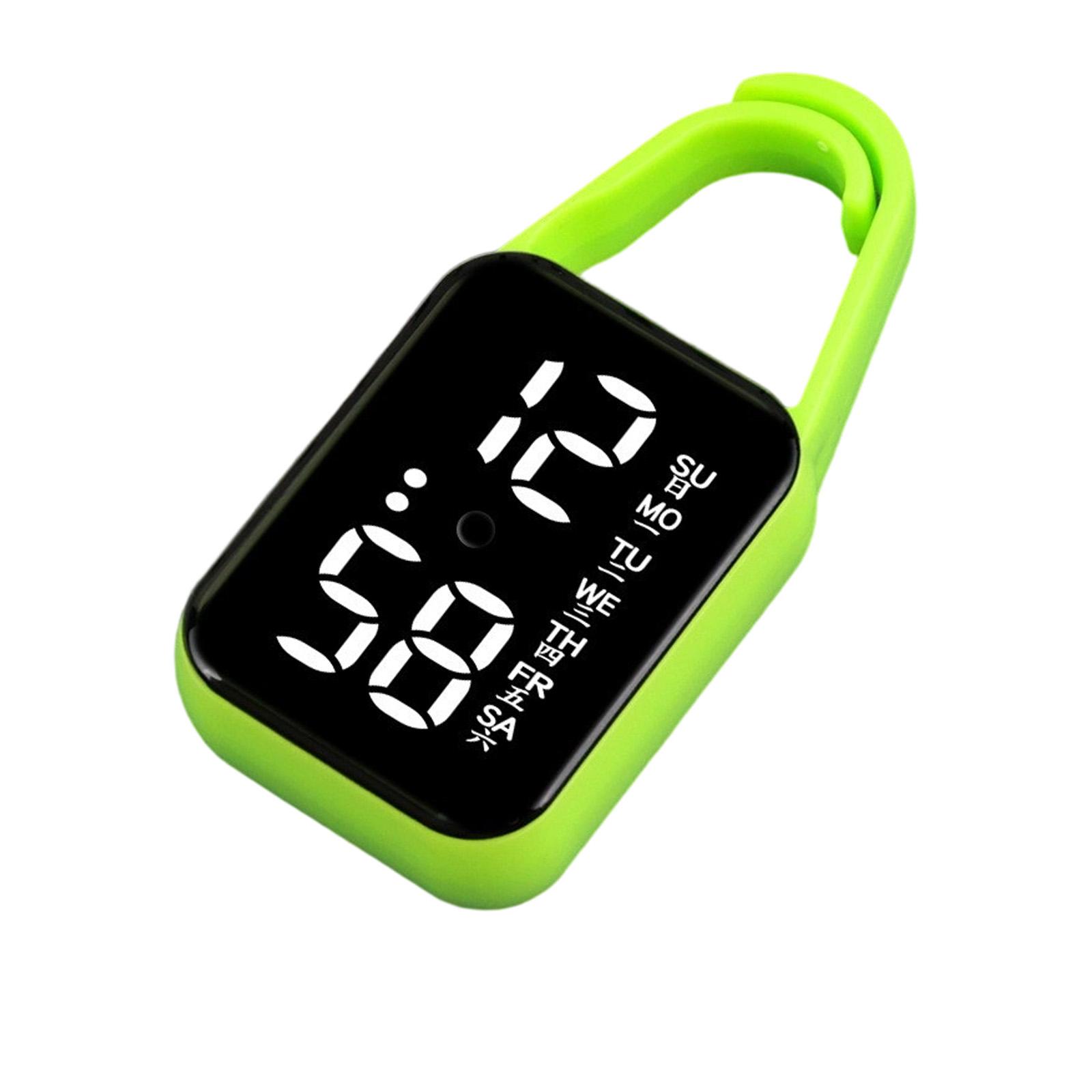 Nachtlicht Schlüsselanhänger Touch Digitaluhr für Kinder Schüler Schlüsselanhänger Taschenuhr LED Elektronische Hängeuhr bunt