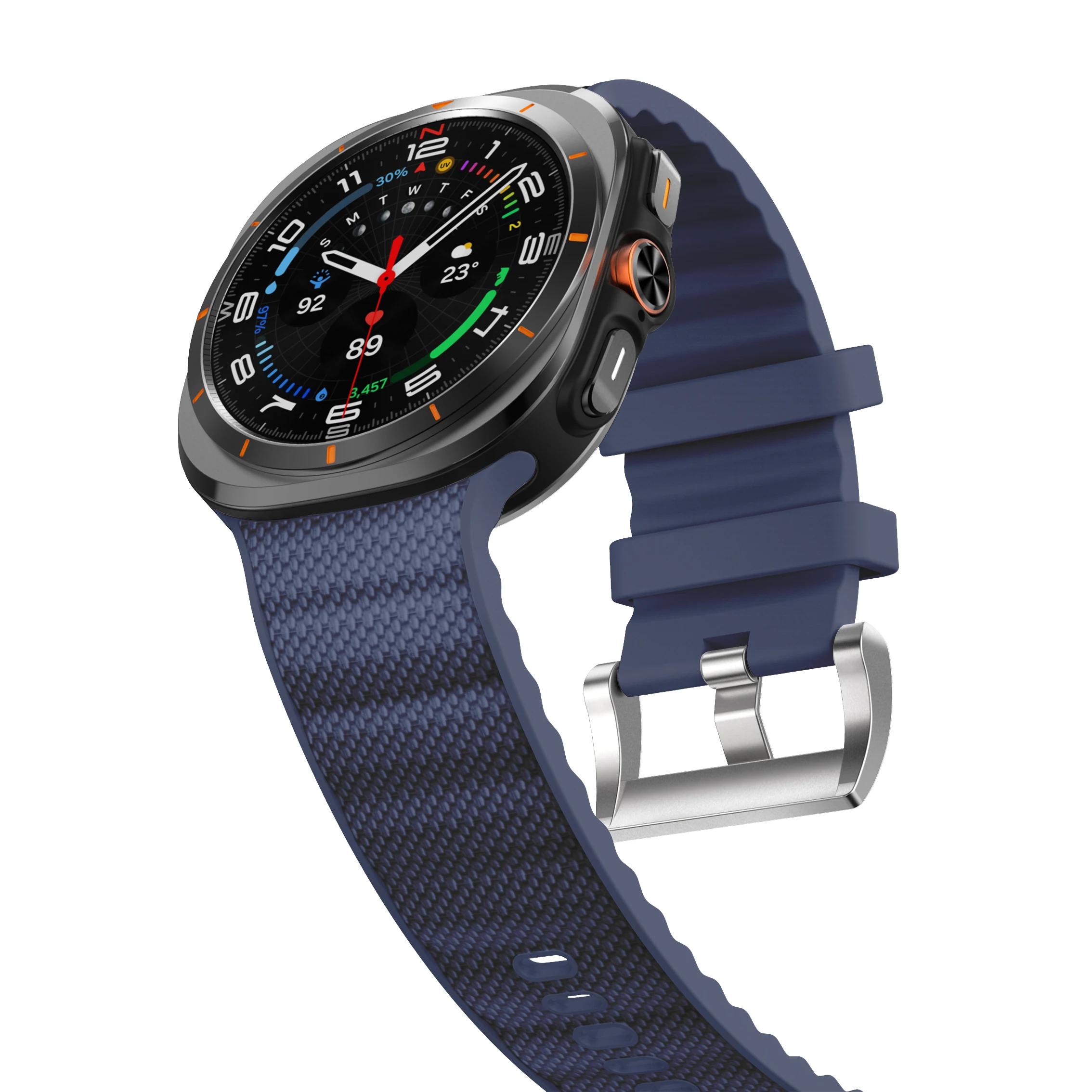 NEUES Armband für Galaxy Watch Ultra Peakform Band Armband für Samsung Watch Ultra 47mm Sport Silikon Nylon Armband for Watch Ultra 47mm