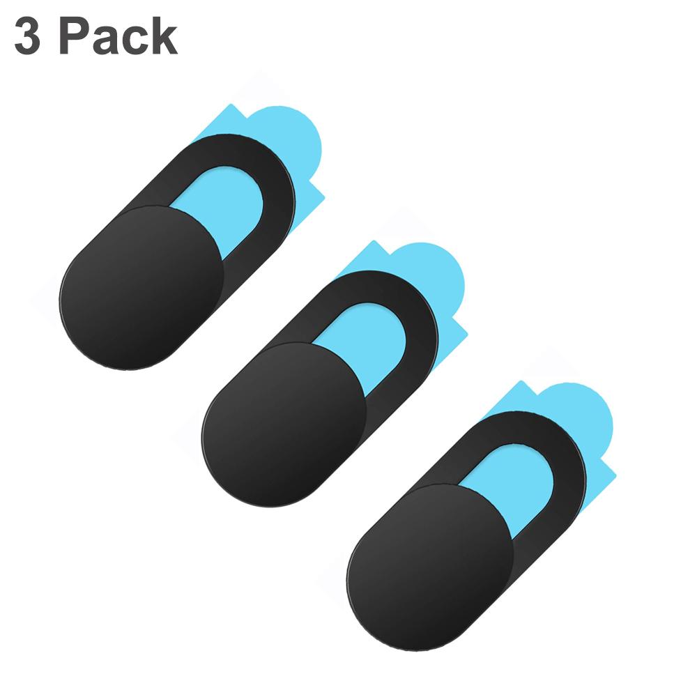 Webcam-Abdeckung, Sichtschutz, Schutzhülle für iPad, iPhone, Samsung, Xiaomi, mobile, universelle WebCam-Abdeckung, Auslösermagnet für Laptop, Tablet, PC-Kamera 3PCS schwarz