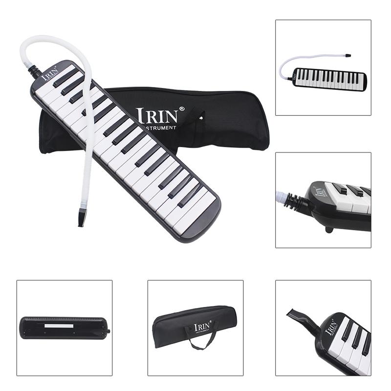 32/37 Tasten Melodica mit Mundstück Schlauch Tasche Musikinstrument 37 Key schwarz