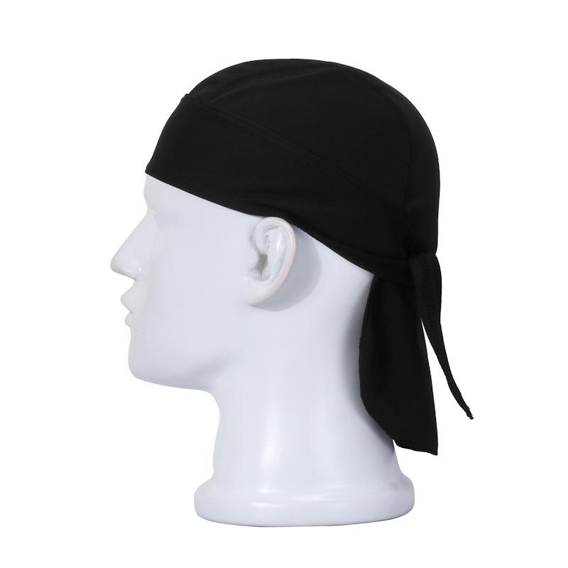 Fahrrad-Stirnband, schweißableitende Kappe, Fahrrad-Kopftuch, schnelltrocknende Sonnenschutzmütze, Kopftuch für Outdoor-Radfahren, Sport-Bandana 1PCS schwarz