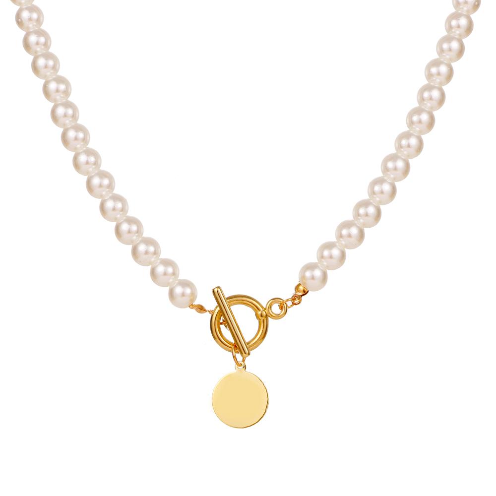 Retro barocke Perlenkette weibliche Retro geometrische Halskette Punk Wild Halskette Schmuck