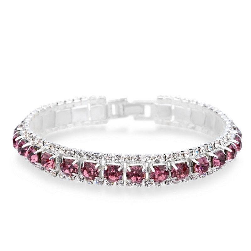 Neue Mode Strass Armband Braut Voller Diamant Armband Hochzeit Kleidung Hochzeit Zubehör frauen High-Grade Shiny Armband Silver Plated