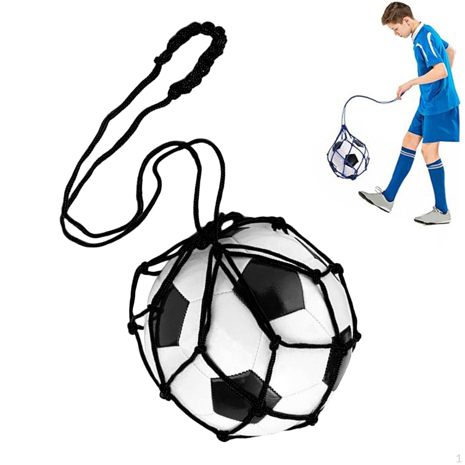Fußball Kick Trainer Fußball Ball Net KICKER Ausrüstung Training Aid Nylon Halter Tasche Jonglieren schwarz