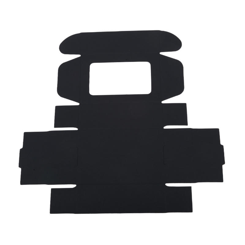 25 Stück Kraftpapierbox mit klarem Fenster, selbstgemachte Boxen, Geschenkverpackungen für Kekse, Verpackung von Pralinenschachteln, Geburtstagsgeschenk Rectangle schwarz