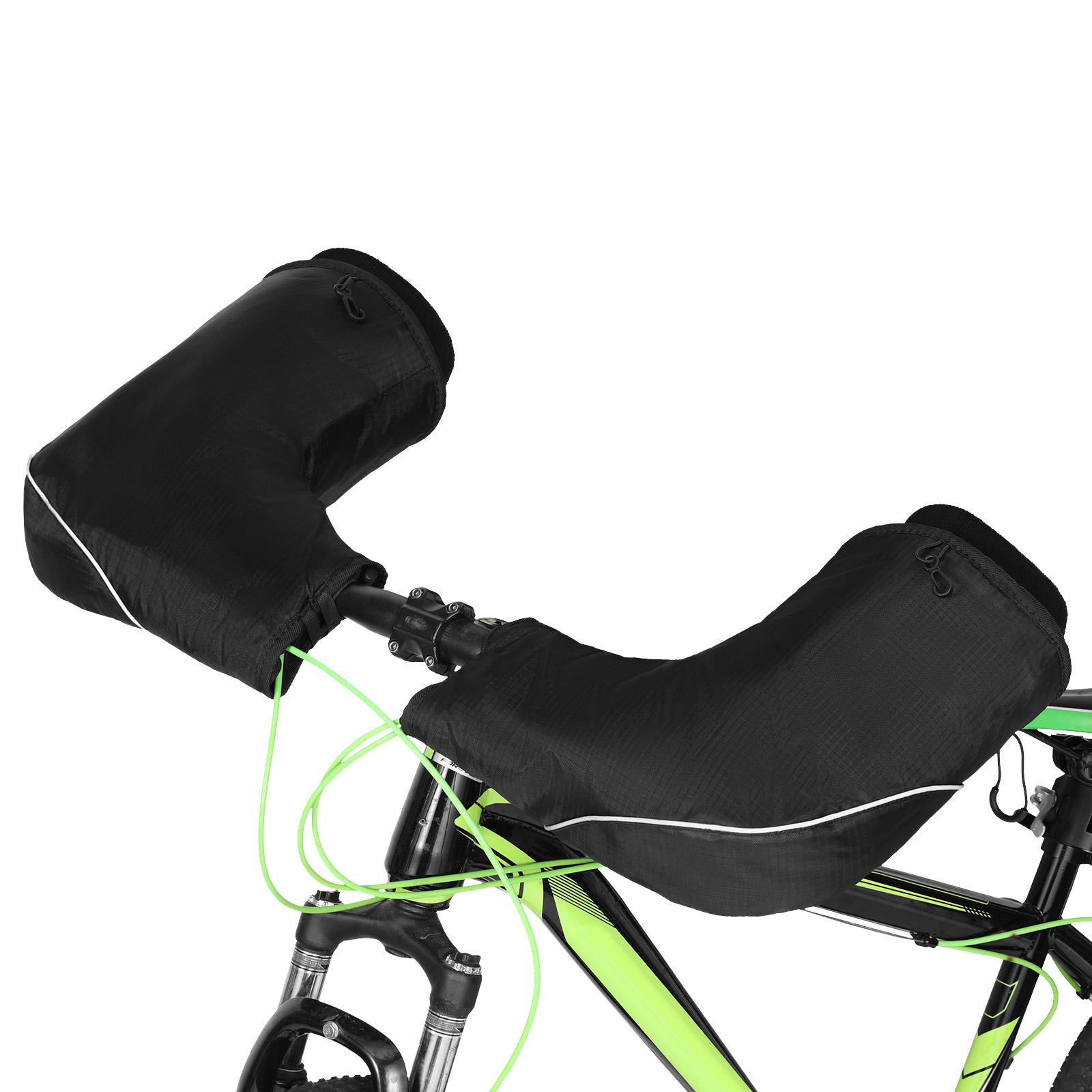 Fahrradhandschuhe, fingerloses Gel, Mountainbike, Rennrad, Fahrradhandschuhe, winddicht, warm, Fahrrad schwarz