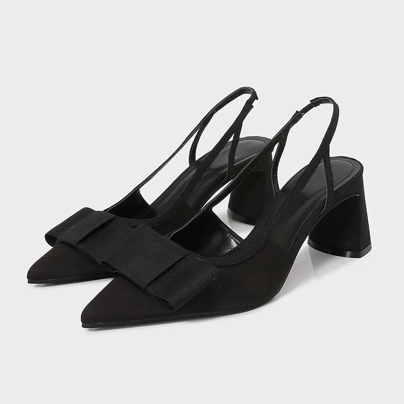 Mode Sexy Burgunder Lackleder Spitzpumps Damen Mode Schleife Slingback Marke Designer Schuhe Elegant Bequem Bankett Kleiderschuhe 36 schwarz