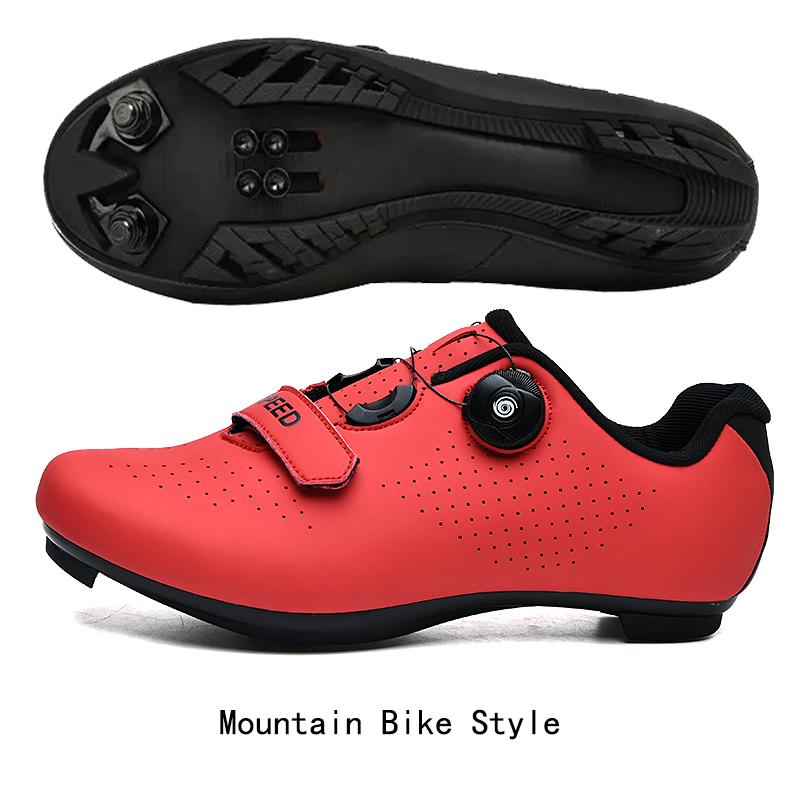 Neu Road Lock Schuhe Radfahren Schuhe Männer Und Frauen Berg Lock Schuhe Fahrrad Schuhe Outdoor Power 41 candy apple red