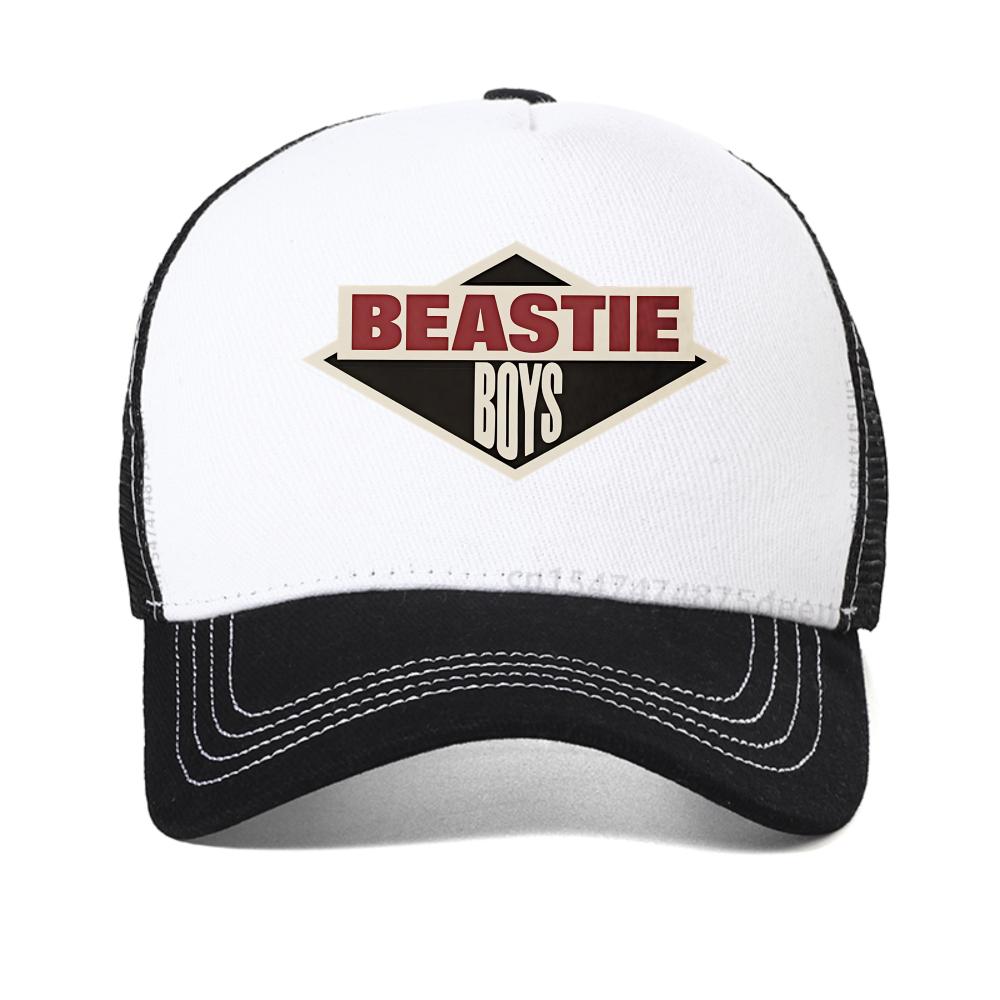 Beastie Boys Vintage Hip Hop Kappe Band Herren Rock Rapper Liebhaber Musik Fan Geschenk Baseballkappen Mode Freizeit Verstellbare Trucker-Kappe Adjustable weiß