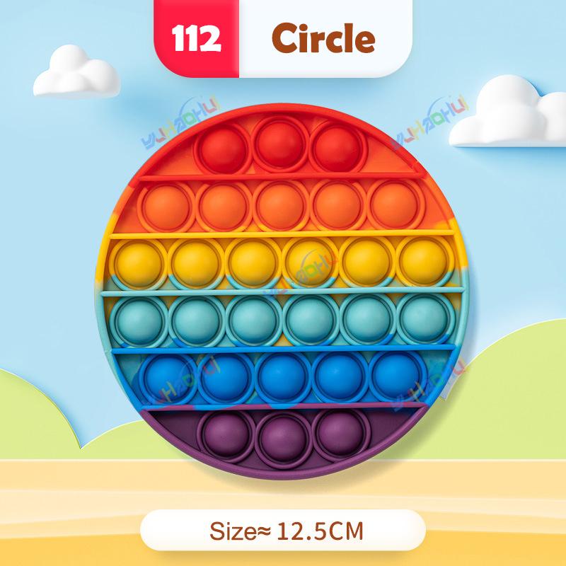 Rainbow Pop Push Bubblle Fidget Anti Stress Abbau Spielzeug für Erwachsene Kinder mit besonderen Bedürfnissen sensorisches Spielzeug interaktives Spielzeug für Kinder