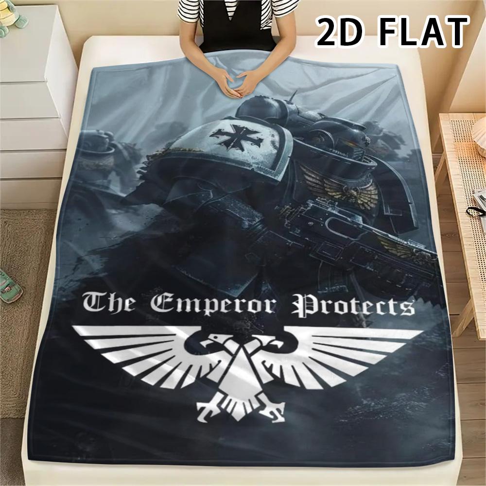 1 Stück Warhammer 40K Druck Flanelldecke, Hohe Qualität, Bequem für alle Jahreszeiten, Heimdekoration, Wärme und Komfort, Perfekt für Weihnachtsgeschenke 130cm x 150cm