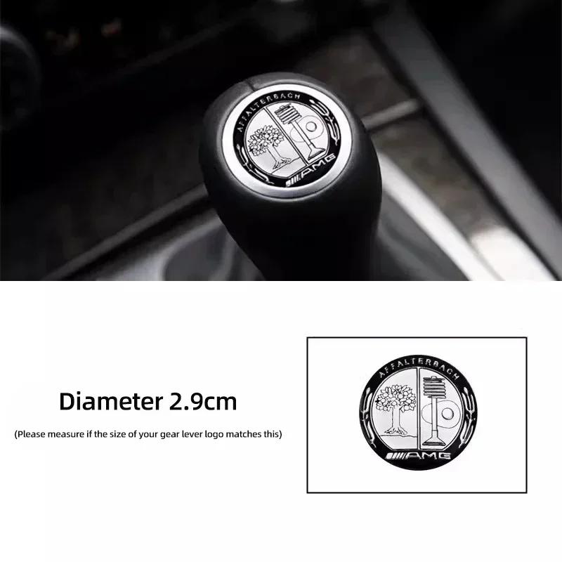 Autoaufkleber Neu 2025 Für Mercedes Benz Auto Schalthebel Dekoration Schalthebelkopf Emblem Aufkleber Für Mercedes Benz AMG W204 W205 W20