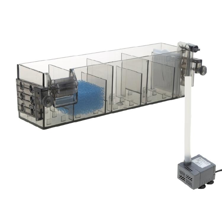 Aquarium Wasserfallfilter Aquarium Externes Wasserreinigungssystem Wandmontiert gray