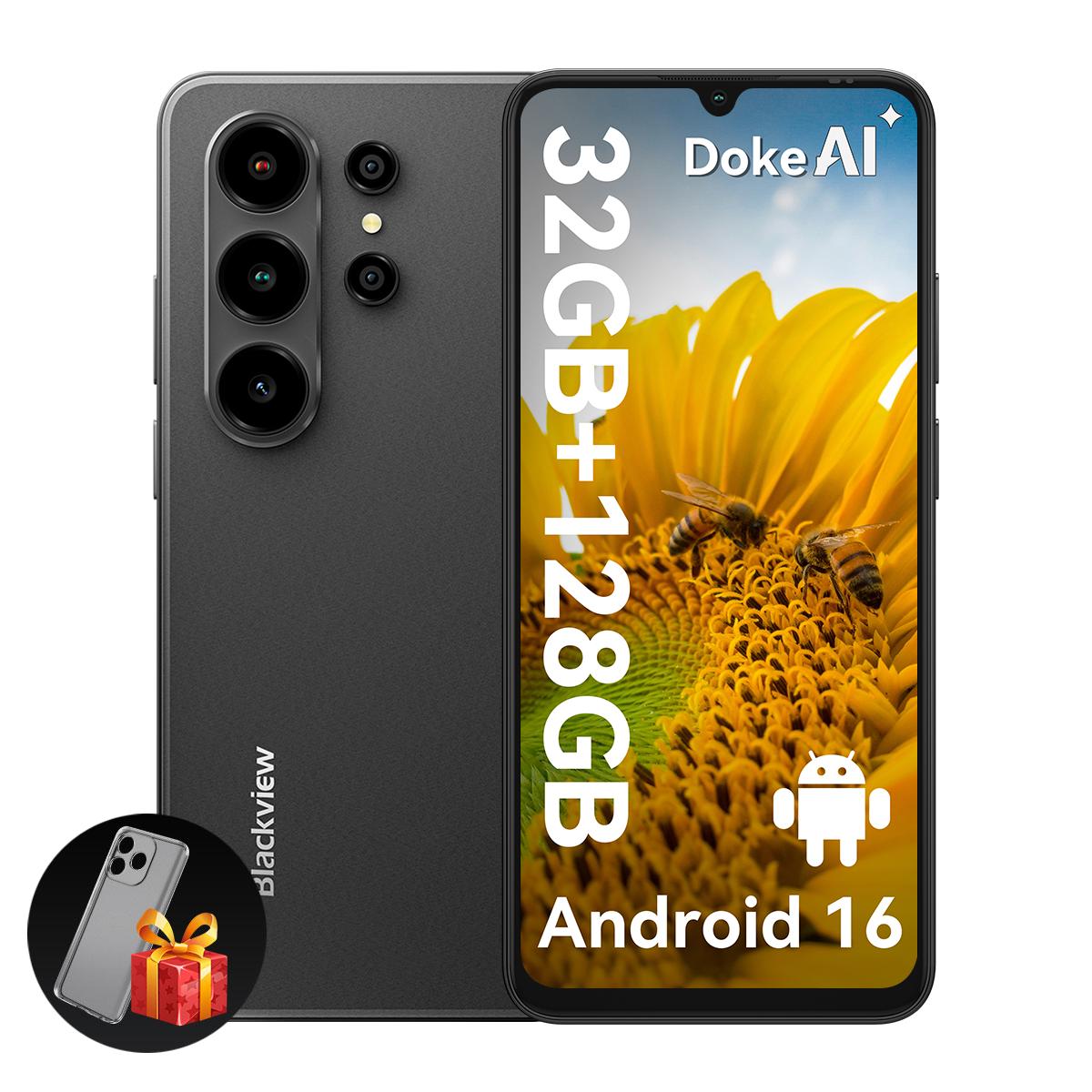 Blackview WAVE 10 4G Smartphone 32GB+128GB 6,88 120Hz Android 16 Handy Dual-SIM 8+128 schwarz