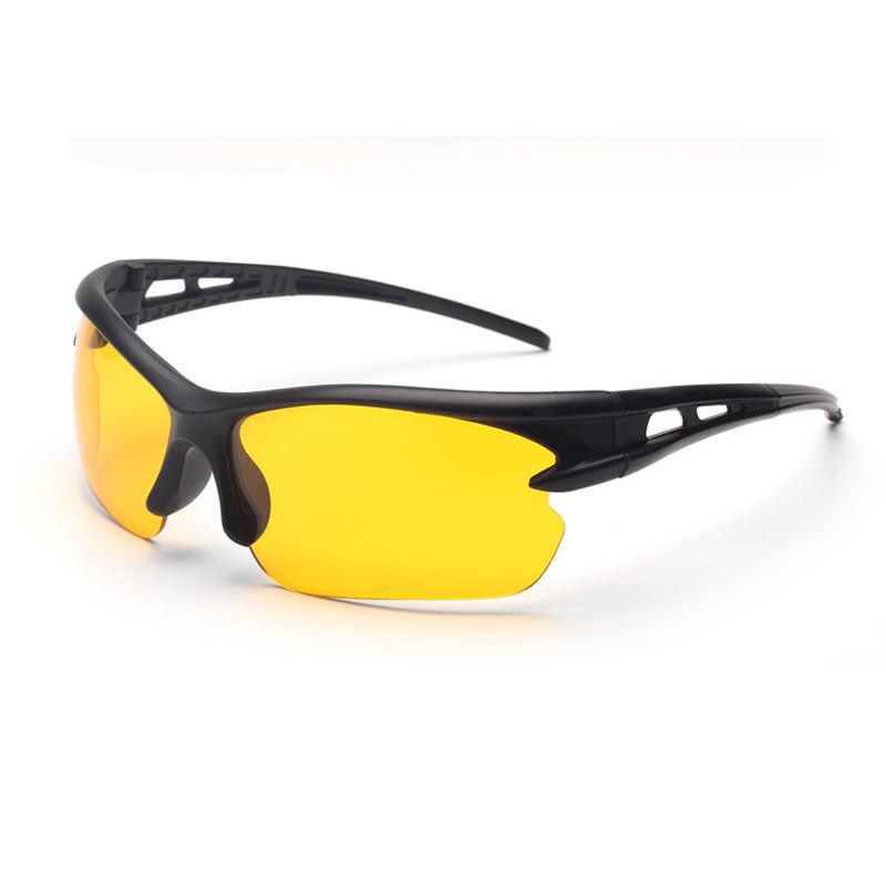 Unisex-Sonnenbrille mit Blendschutz, UV400, HD-polarisierte Sport-Tag-Nachtsicht-Sonnenbrille gelb