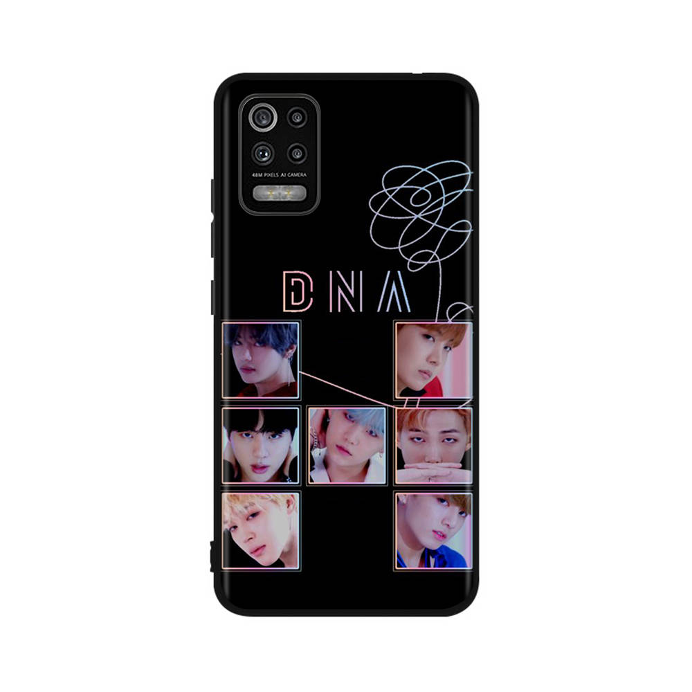 BT10 BTS Bangtan Boys Hülle für iPhone 16 15 Plus 14 13 12 11 Pro 8 7 6S 6 SE 5S X XR XS Max Realme C30 C33 C31 9I Huawei P30 Schwarze Weiche Hülle Huawei Y6P 2020 gelbbraun