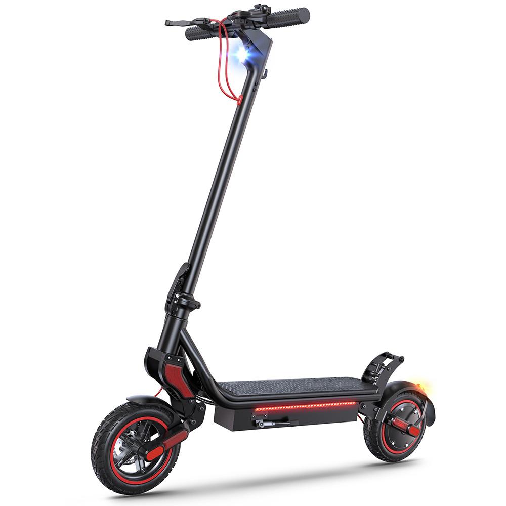 ISCOOTER W8 Elektroroller für Erwachsene 500W Motor 48V10.4Ah Batterie City E-Scooter 9,3 Zoll Offroad-Reifen Faltbarer E-Scooter für jedes Gelände schwarz