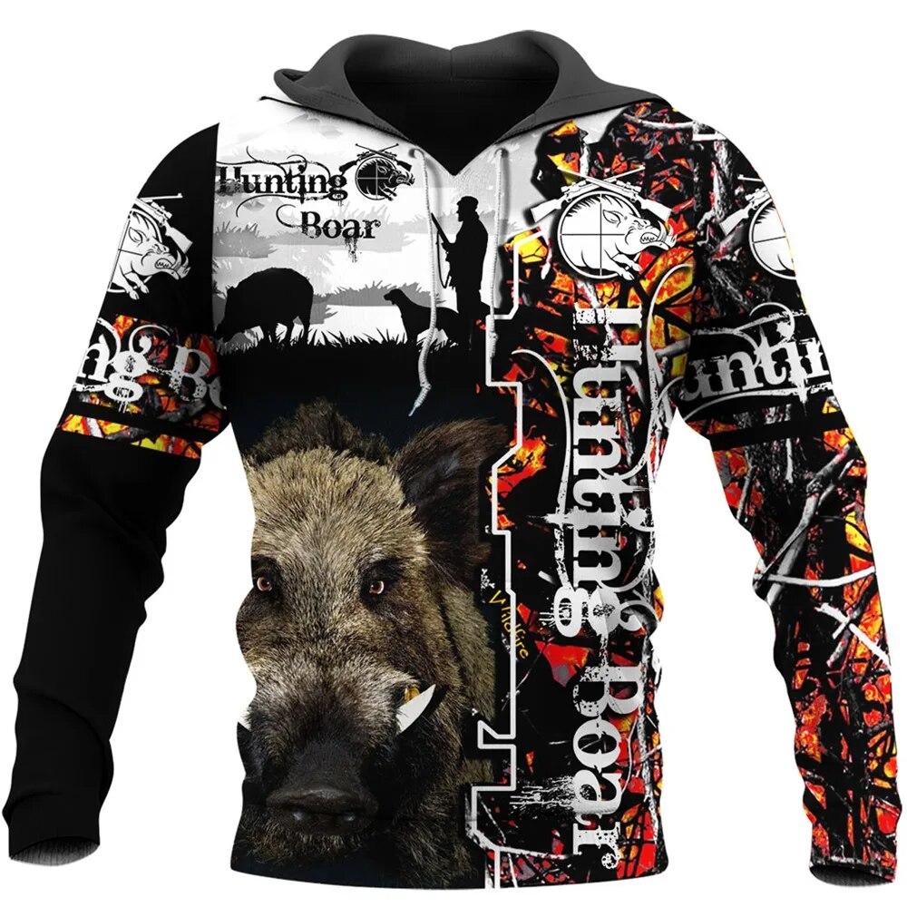 Frühling Herbst Jagd Wildschwein Druck Hoodie Männer Frauen 3D Sweatshirt Tier Schwein Mode Lustige Schweine Casual Jogging Mit Kapuze Mantel XXXL