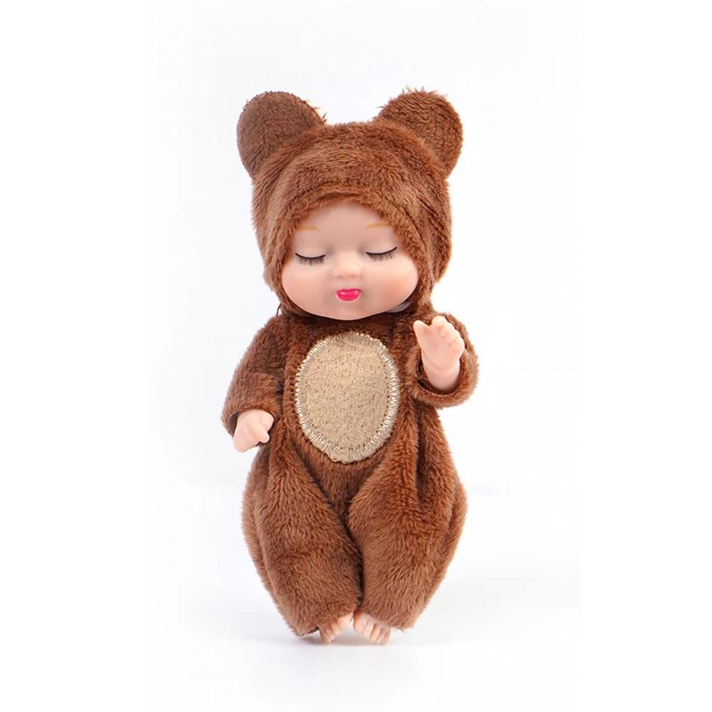 6 Stück Reborn Puppenbausatz Spielzeug Simulation Prinzessinnenpuppen Spielzeug Mini Süßes Schlafendes Baby mit Kleidung Zubehör Geburtstagsgeschenk für Kinder