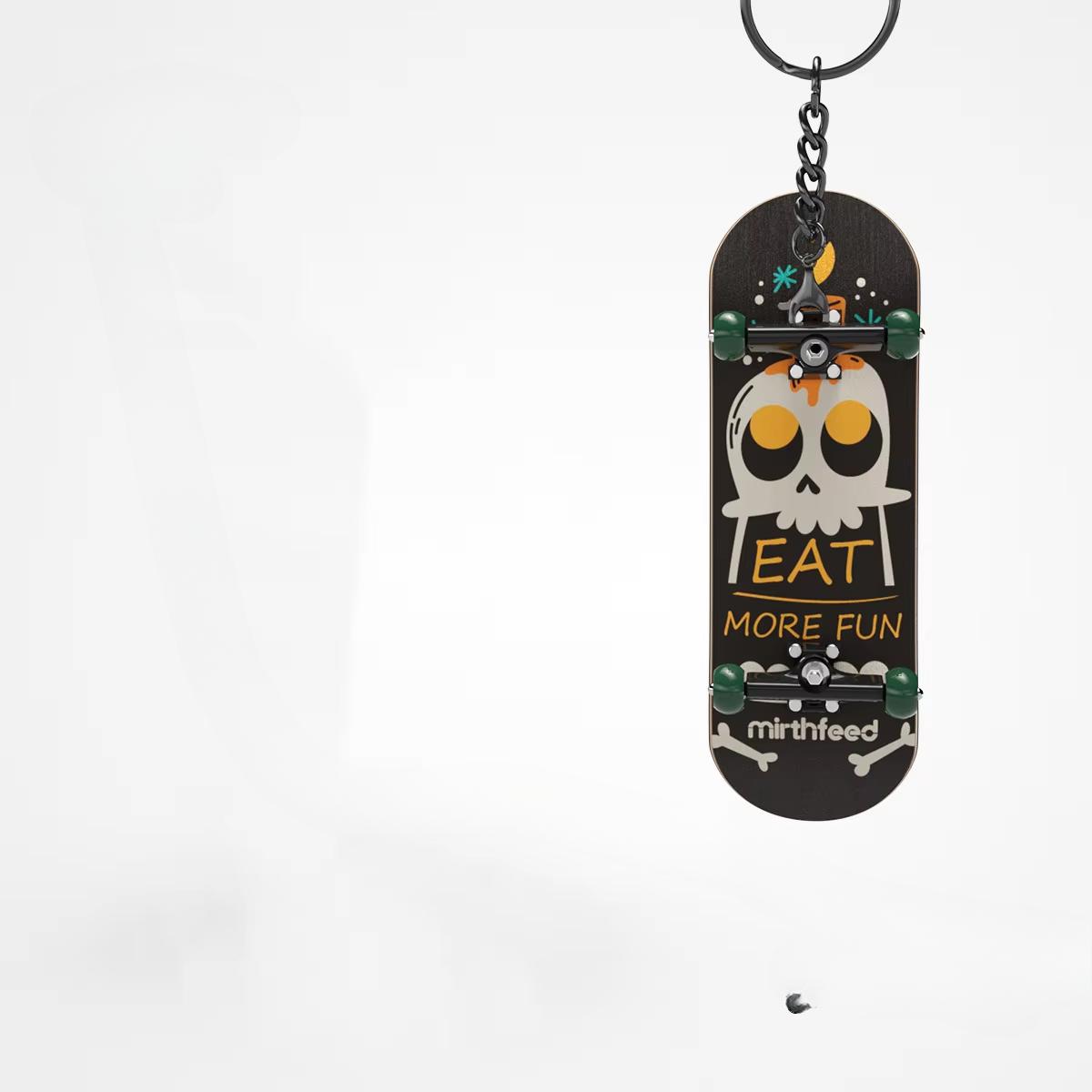 Mini-Fingerspitzen-Skateboard-Schlüsselanhänger mit Lager, professionelles 5-lagiges Ahornholz-Skateboard, Stressabbau-Spielzeug, Kindergeschenke