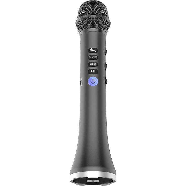 Drahtloses Karaoke-Mikrofon Bluetooth-Lautsprecher 2in1 Handheld Singen & Aufnahme Tragbarer KTV-Player für iOS/Android schwarz