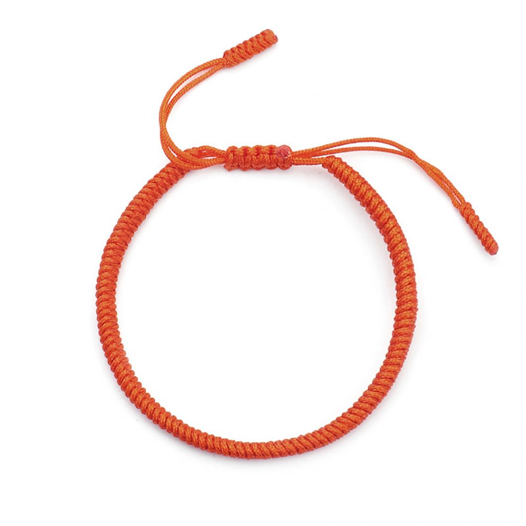 1 Stück Unisex Modeschmuck Geschenk Viel Glück Handgemachtes Seil Geflochtenes Armband Armreif orange