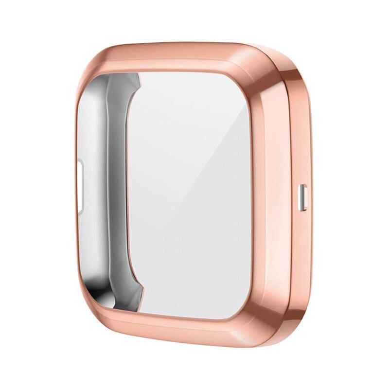 Schutzhülle für Fitbit Versa Lite / Versa 2 / Versa TPU Cover Bumper mit Displayschutzfolie Smart Watch Shell Zubehör Fitbit Versa 2 rose gold