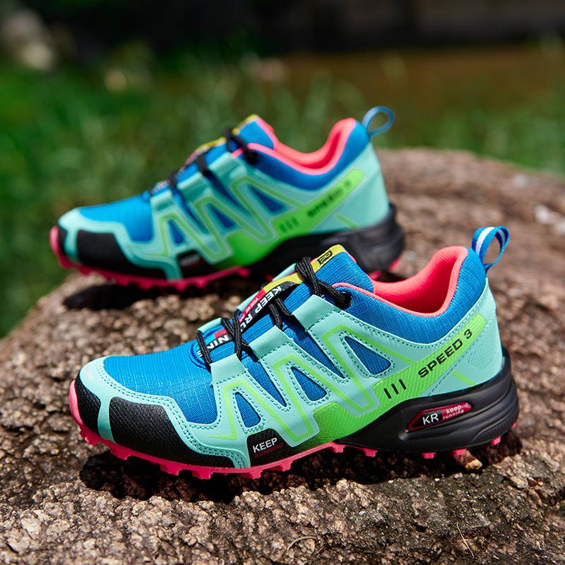 Neue Damen-Outdoor-Wanderschuhe, leichte, verschleißfeste Wanderschuhe für Bergsteigen, wasserdichte große Leder-Sportschuhe für Damen 38