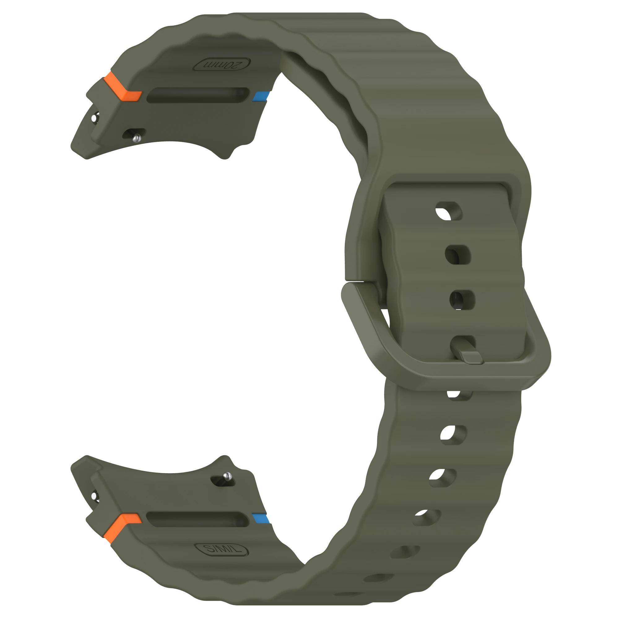 Band für Samsung Galaxy Watch 7/FE/5 Pro/6/4 Classic 44 mm 40 mm Silikon-Sportarmband Correa Galaxy Watch 7 Strap Watch 4 40mm 44mm dunkelgrüne