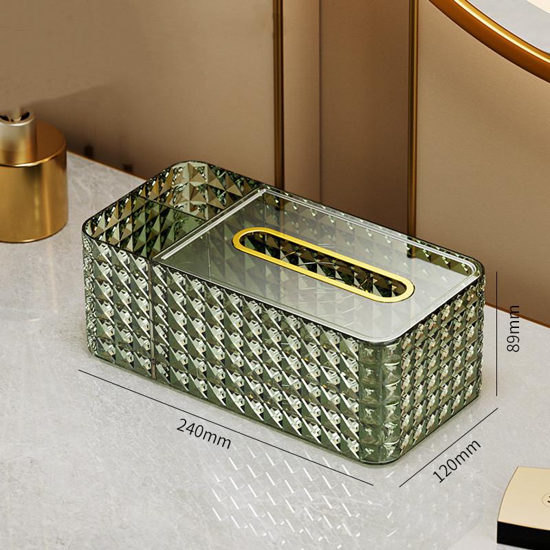 Luxus Tissue Box Halter Organizer Spender Wohnzimmer Kaffee Tisch Desktop Fernbedienung Lagerung Box INS Serviette Halter grün