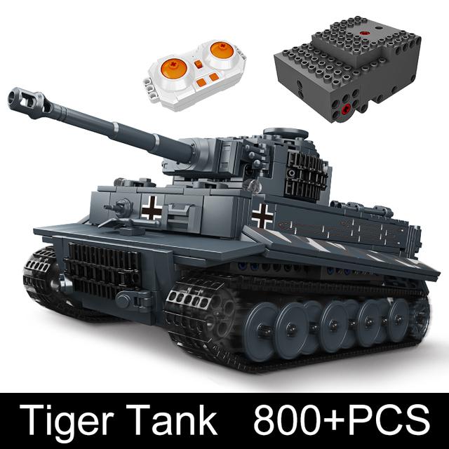 MOULD KÖNIG 20014 Technische Fernbedienung Panzer Bausteine ​​Militär Kampfpanzer MOC Steine ​​Pädagogisches Spielzeug Geburtstag Geschenke grau