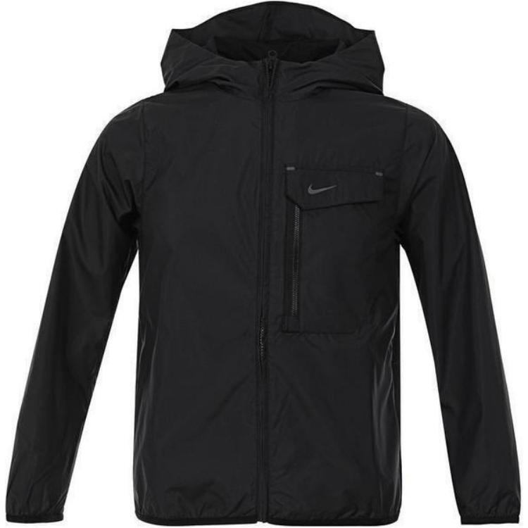 Nike Einfarbig Bequem Vielseitig Reißverschluss Langarmjacke Kinderjacken Schwarz FZ4905-010 S