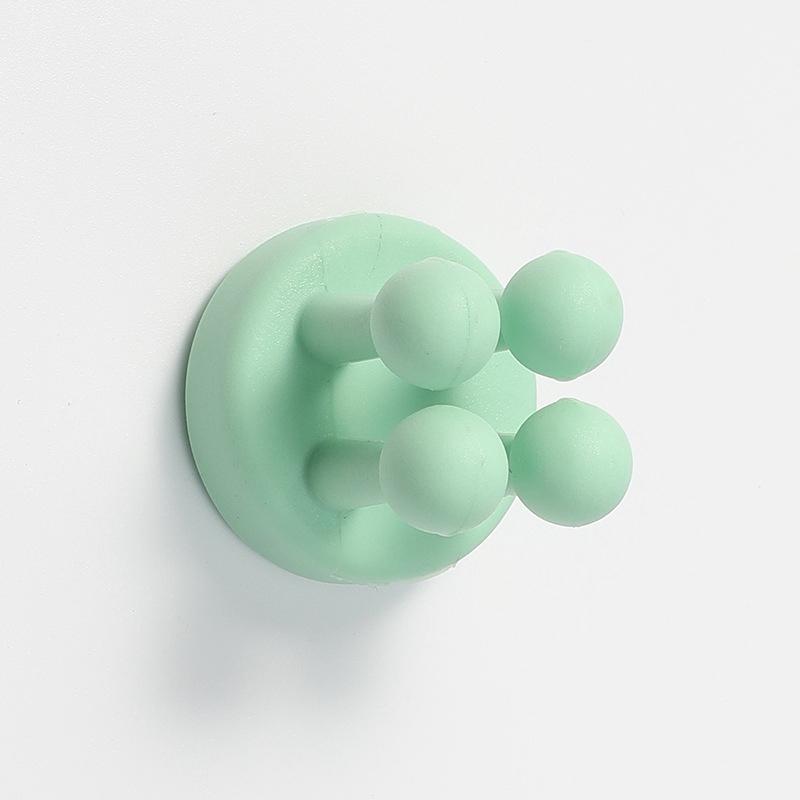 Silikon-Rasierapparathalter, selbstklebend, für Zahnbürsten, Schlüssel, Handtücher, Haken, Badezimmer-Wand-Organizer, Aufbewahrungsregal für Küchengeräte grün