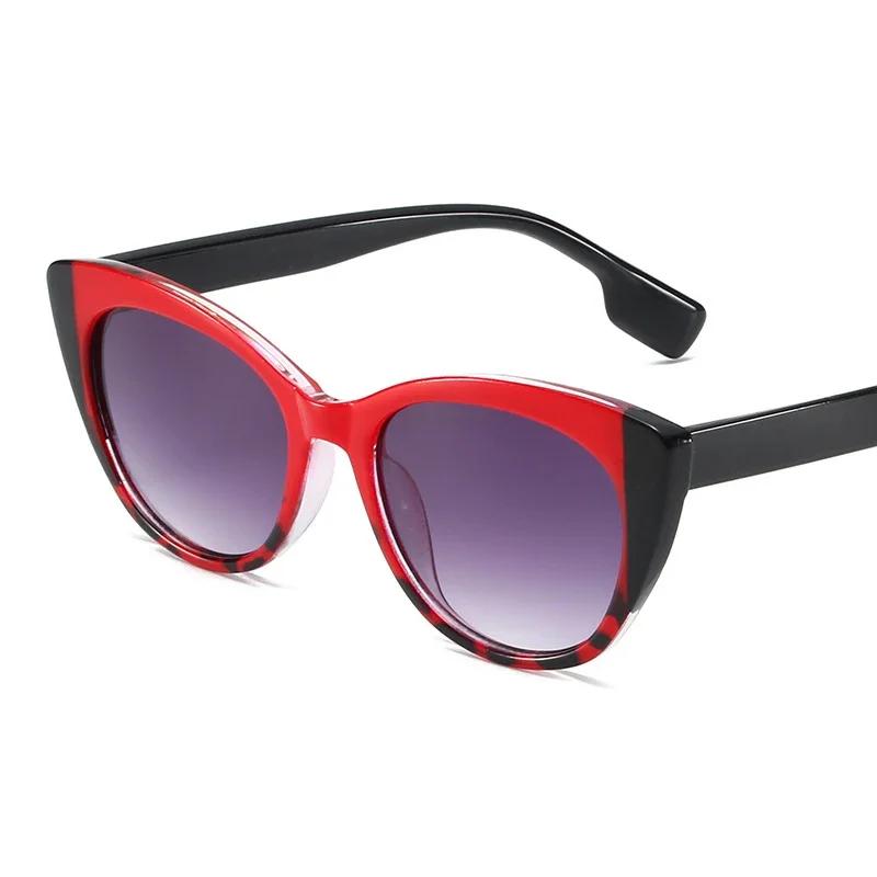 Premium Katzenaugen-Sonnenbrille Damen Herren Klassisch Spiegel Stilvoll Sonnenbrillen Weiblich Männlich Vintage Gläser Persönlichkeit Farben Oculos De Sol Other black