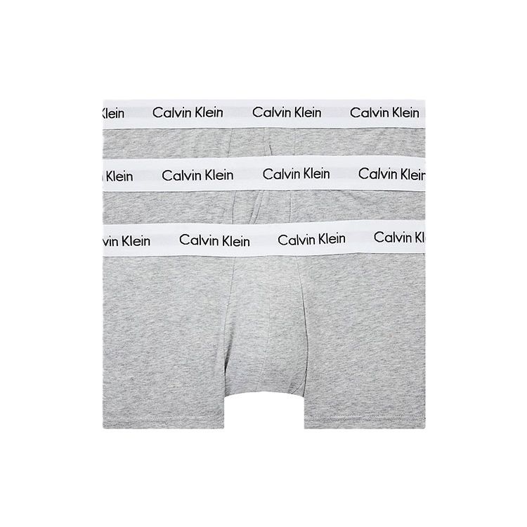 Calvin Klein Logo Low Rise Boxer Briefs 3er Pack Herren Unterwäsche Grau U2664GKS0 XL