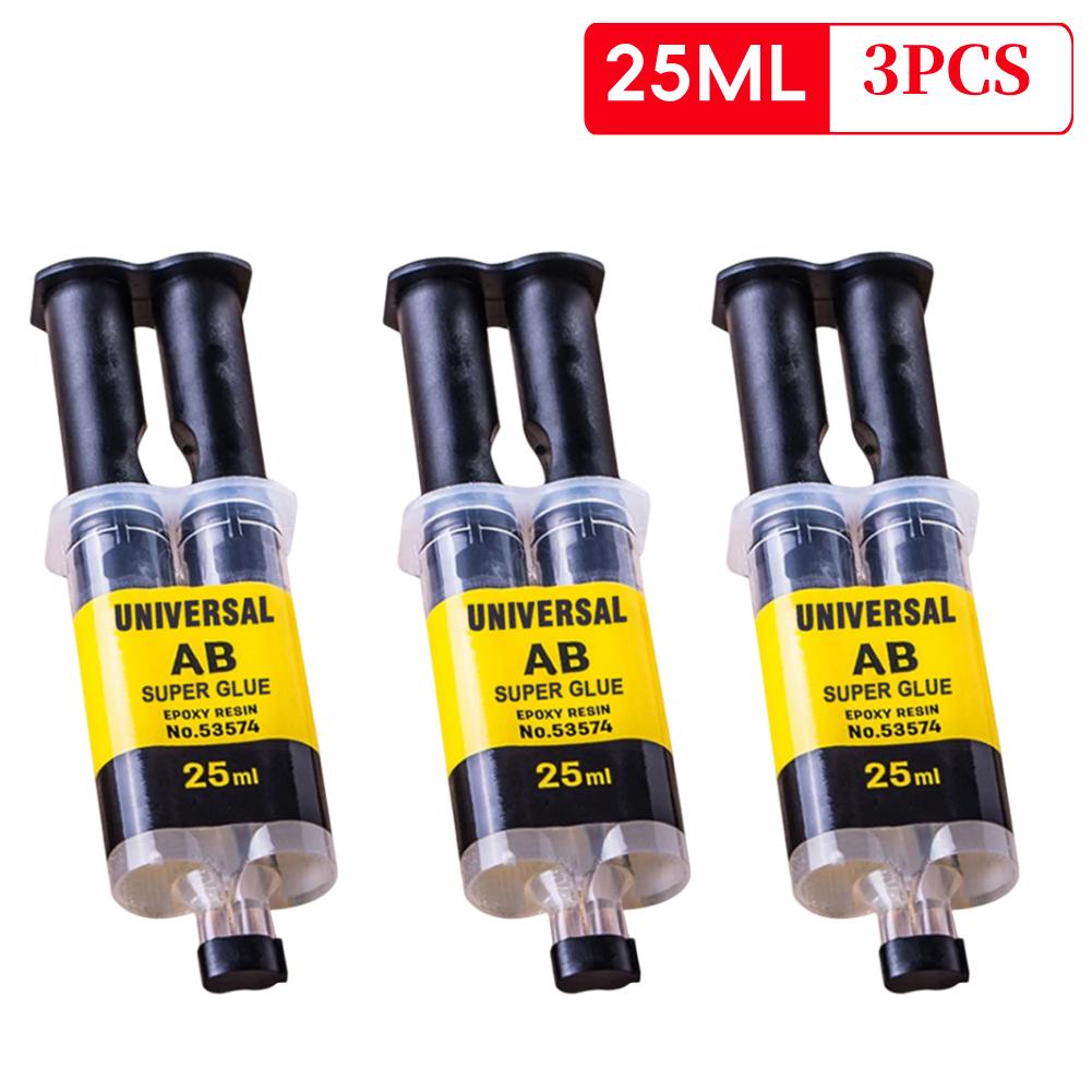 1-3 STÜCKE 4ML/25ML Epoxidharz Flüssig AB Kleber Kunststoff Holz Stark Schnelltrocknender Klebstoff Wasserdicht Metall Reparaturkleber