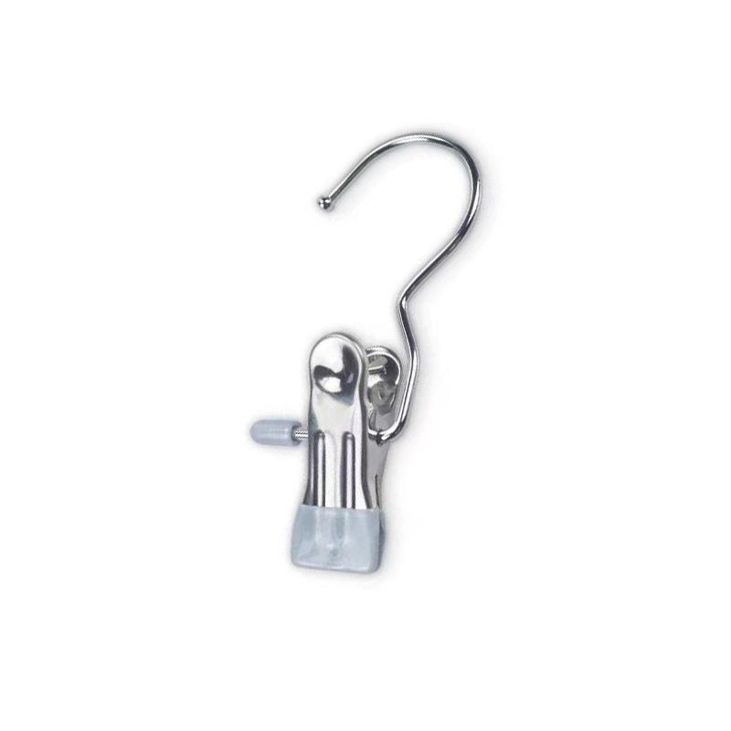 1/3/5/10 Stück Wäscheklammern aus Edelstahl mit Haken, Wäsche-Organizer, tragbarer Hängeclip, Kleiderbügel, effizientes Kleidermanagement 10PCS grau